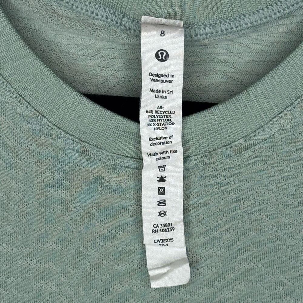 Lululemon Train to Be Seamless Short Sleeve T-Shirt Ripple Wave Silver Blue / De - Picture 4 of 5